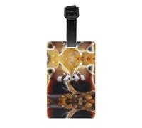 Smart Little Panda Print Luggage Tags for Suitcases, Personalized Travel Accessories with PVC Tags for Luggage