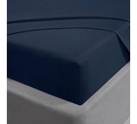 Smart Living 100% Brushed Cotton Flannelette Luxury 32Cm Deep Fitted Sheet In Navy Navy