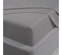 Smart Living 100% Brushed Cotton Flannelette Luxury 35cm Deep Fitted Sheet in Silver | Size: Super King Fitted Smart Living Silver Super King Fitted