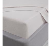 Smart Living 100% Brushed Cotton Flannelette Luxury 35cm Deep Fitted Sheet in White | Size: Single Fitted Smart Living White Single Fitted