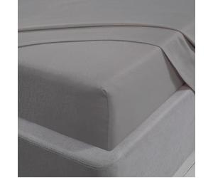 Smart Living 100% Brushed Cotton Flannelette Luxury 35cm Deep Fitted Sheet (Silver, Super King)