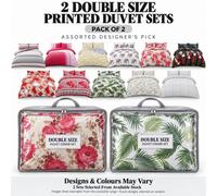 Smart Living 2 Pack Printed Duvet Cover Sets - Assorted Designer Collection