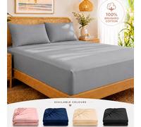Smart Living 3 Pack 100% Brushed Cotton Fitted Sheets 25Cm Deep In Grey Grey