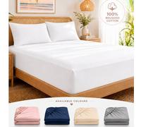 Smart Living 3 Pack 100% Brushed Cotton Fitted Sheets 25cm Deep in White | Size: Double Fitted Smart Living White Double Fitted