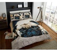 Smart Living 3D Effect Animal Polycotton Printed Duvet Cover Set In Light Beige Light Beige