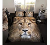 Smart Living 3D Effect Animal Polycotton Printed Duvet Cover Set In Natural Natural