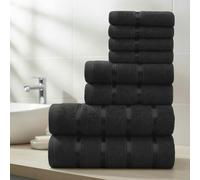 Smart Living Boston 8 PCS Towel Bale Set - Black - Black