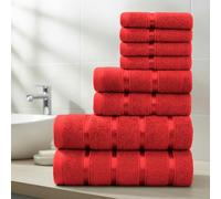 Smart Living Boston 8 PCS Towel Bale Set - Red - Red