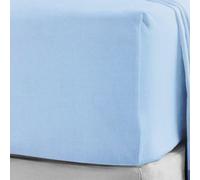 Gc Gaveno Cavailia Plain Double Bed Flannelette Sheet Set Blue Thermal Soft Sheets Full Set - Fitted Sheet +Flat Sheet +Pillowcase