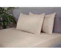 Smart Living Brushed Cotton Bed Linen Fitted Bedsheet Or Pillowcase Pair Non Iron In Cream Cream