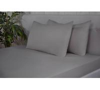 Smart Living Brushed Cotton Bed Linen Luxury Fitted Bedsheet or Pillowcase Non Iron in Silver | Size: Super King Smart Living Silver Super King