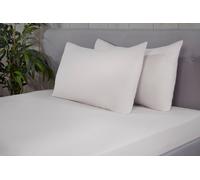 Smart Living Brushed Cotton Bed Linen Fitted Bedsheet or Pillowcase Pair Non Iron in White | Size: Double Smart Living White Double