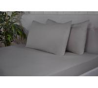 Smart Living Brushed Cotton Bed Linen Luxury Fitted Bedsheet or Pillowcase Non Iron in Silver | Size: King Smart Living Silver King