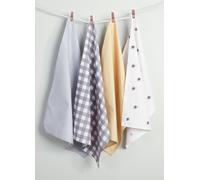 Smart Living Bumble Bee Printed & Waffle Tea Towels - SET OF 4 | Size: 4 Pack Smart Living Multicolor 4 Pack