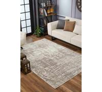 Serdim Rugs Modern Abstract Abrasion Contemporary Area Rug Gold 60x220, Gold