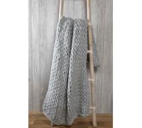 Smart Living Chunky Hand-Knitted Soft & Cosy Throw Blanket 120x150 cm in Grey | Size: 120 cm x 150 cm Smart Living Grey 120 cm x 150 cm