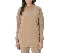 Smart Living Comfortable Casual Polycotton Crew Neck Sweatshirt In Light Brown Light Brown M