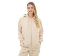 Smart Living Cozy Soft & Comfortable Over Sized Polycotton Zip-Up Hoodie In Stone Stone M