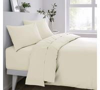 Smart Living Deluxe Fitted Fitted Bedsheet or Pillowcase - Ivory - King (150cm x 200cm) + 25cm Deep