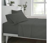 Smart Living Deluxe Fitted Sheet or Pillowcase Pair - Charcoal - Pillowcase (48cm x 74cm)