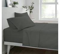 Smart Living Deluxe Fitted Sheet or Pillowcase Pair - Charcoal - Super King (180cm x 200cm) + 25cm Deep