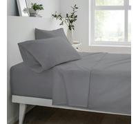 Smart Living Deluxe Fitted Sheet Or Pillowcase Pair - Grey - Pillowcase (48cm x 74cm)