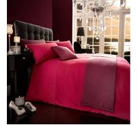 Smart Living Diamante 5PC Complete Bedding Set Duvet Cover, Pillow Pair, Cushion Cover, Bed Runner in Fuchsia | Size: Super King Smart Living Fuchsia Super King