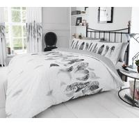 Smart Living Duvet Cover With Pillowcases Polycotton Quilt Bedding Cover Comfy Breathable Comforter Cover Set - White