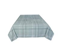 Sleepdown Check Printed Decorative 100% Cotton Half Panama Table Cloth for Dining Table - Durable Stain Resistant Table Cover - Green - 137cm x 178cm