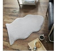 Smart Living Faux Fur Rabbit Rug - Silver - Silver