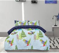 Smart Living Fun & Cosy Kids' Duvet Cover with Pillowcase & Fitted Sheet Complete Set in Blue | Size: Single Smart Living Blue Single