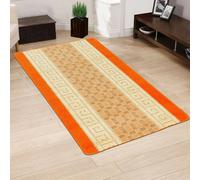 Smart Living Gel Back Heavy Duty Machine Washable Hallway Kitchen Non Slip Door Mat - 80Cm X 300Cm - Orange