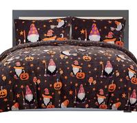 Smart Living Halloween Gonk Flannel Duvet Set Reversible Duvet Cover With Pillowcase In Charcoal Charcoal Single