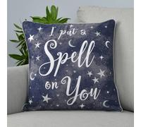 Smart Living Halloween Pumpkins & Celestial Stars Decorative 18” X 18” Filled Cushions In Navy Navy 45cm x 45cm