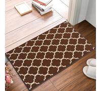 Smart Living Heavy Duty Machine Washable Runner For Hallway, Kitchen Non Slip Floor Mats, Door Mat 40Cm X 60Cm - Brown Cream