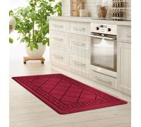 Smart Living Heavy Duty Machine Washable Runner For Hallway, Kitchen Non Slip Floor Mats, Door Mat 40Cm X 60Cm - Red