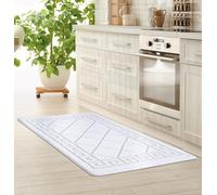 Smart Living Heavy Duty Machine Washable Runner For Hallway, Kitchen Non Slip Floor Mats, Door Mat 50Cm X 80Cm - Silver