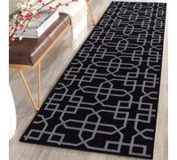Smart Living Heavy Duty Machine Washable Runner For Hallway, Kitchen Non Slip Floor Mats, Door Mat 80Cm X 150Cm - Black Grey