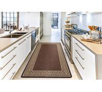 Smart Living Heavy Duty Machine Washable Runner For Hallway, Kitchen Non Slip Floor Mats, Door Mat 80Cm X 300Cm - Brown Beige