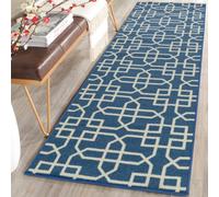 Smart Living Heavy Duty Machine Washable Runner For Hallway, Kitchen Non Slip Floor Mats, Door Mat 80Cm X 150Cm - Blue Cream
