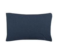 Smart Living Jersey Melange Polycotton Fitted Bedsheet or Pillowcase - Dark Blue - Pillow Case (50 x 75cm)