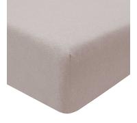 Smart Living Jersey Melange Polycotton Luxury Fitted Bedsheet Or Pillowcase Pair In Beige Beige King Fitted