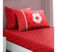 Smart Living Fitted Sheet Super Soft Cosy Easy Care Polycotton Bed Linen Luxury Bedding Bedsheet 25Cm Deep Non Iron - Red