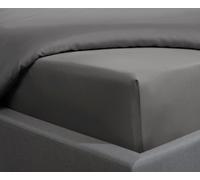 Smart Living Luxurious 300 Thread Count 100% Cotton Sateen Anti-Allergy Fitted Sheet in Charcoal | Size: Single Fitted Smart Living Charcoal Single Fitted
