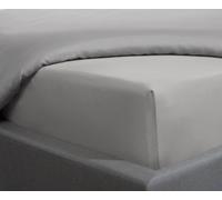 Smart Living Luxurious 300 Thread Count 100% Cotton Sateen Anti-Allergy Fitted Sheet in Silver | Size: Single Fitted Smart Living Silver Single Fitted