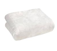 Smart Living Luxurious Sequin Leaf Decorative Bedspread Satin Throw In Natural White Natural White Single
