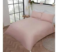 Smart Living Luxury Hotel Quality Boho Embroidered Tassels Duvet Cover with Pillowcases - Blush - King (220cm x 230cm)