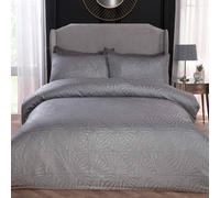 Smart Living Luxury Hotel Quality Lurex Jacquard Geometric Deco Duvet Cover With Pillowcases In Natural Natural Super King