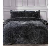 Smart Living Luxury Long Pile Faux Fur Duvet Cover With Pillowcases