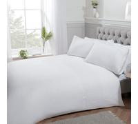 Smart Living Luxury Pintuck Pleated Striped Panel Duvet Cover With Pillowcases in White | Size: King Smart Living White King